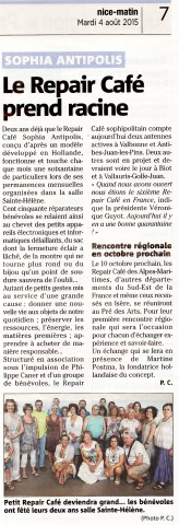 Nice-Matin - Article du 4 août 2015