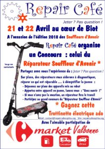 Affiche Repair Café Souffleurs d'Avenir 2018